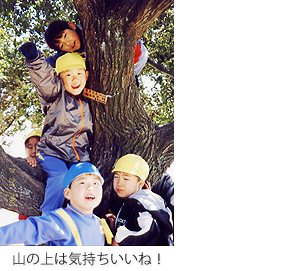 山の上は気持ちいいね!